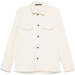 Low Brand, Heren, Overhemden, Wit, Maat: XL