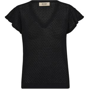 MOS Mosh, Dames, Truien, Zwart, Maat: S Katoen,