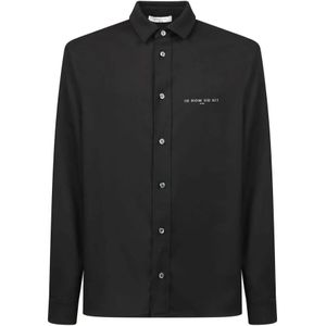 IH NOM UH Nit, Heren, Overhemden, Zwart, Maat: 2XL Viscose,