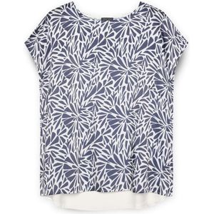 Fiorella Rubino, Dames, Blouses & Shirts, Blauw, Maat: XS Viscose,