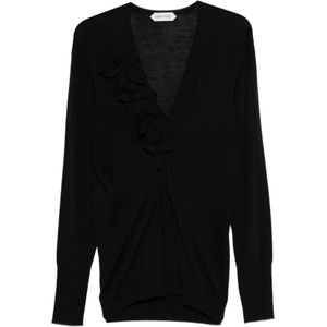 Alberta Ferretti, Dames, Truien, Zwart, Maat: 2XS