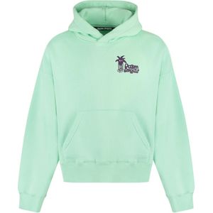 Palm Angels, Heren, Sweatshirts & Hoodies, Groen, Maat: M Katoen,