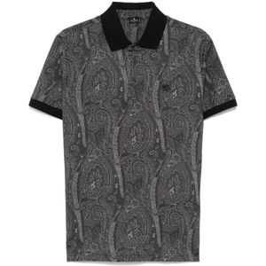 Etro, Heren, Tops, Zwart, Maat: M Katoen,