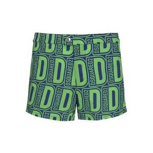 Dsquared2 Splash Logo Print Zwembroek voor Heren , Green , Heren , Maat: L