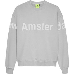 New Amsterdam Surf Association, Heren, Sweatshirts & Hoodies, Grijs, Maat: S Katoen,