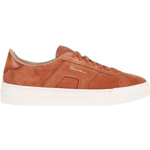 Santoni Dubbele Gesp Sneakers , Brown , Heren , Maat: 41 EU