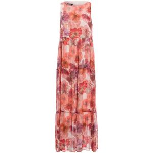 Marc Aurel, Dames, Jurken, Rood, Maat: S Viscose,