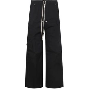 Rick Owens, Heren, Broeken, Zwart, Maat: 2XL Katoen,