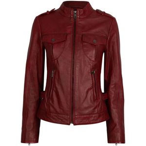 Bugatti - Klassieke Leren Jas - Rood - Dames