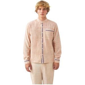 Antik Batik, Heren, Overhemden, Beige, Maat: L Katoen,