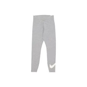 Nike Hoge Taille Swoosh Legging , Gray , Dames , Maat: M