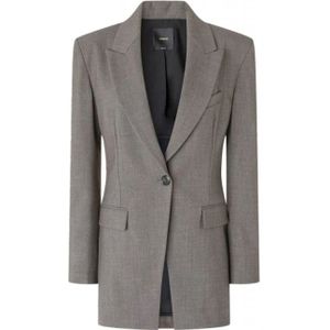 Pinko, Dames, Jassen, Grijs, Maat: M