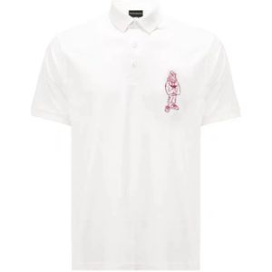 Emporio Armani, Heren, Tops, Wit, Maat: L Katoen,