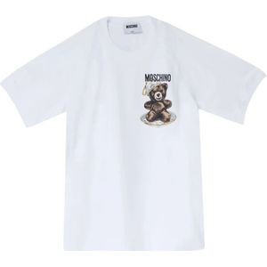 Moschino, Dames, Tops, Wit, Maat: S Katoen,