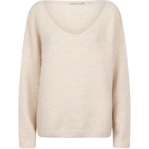 Esqualo, Dames, Truien, Beige, Maat: S Poliester,