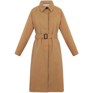 Twinset Nude Trenchcoat Klassieke Knoopsluiting , Brown , Dames , Maat: M