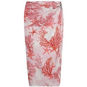 Versace Jersey Rok met Vakantieprint , Pink , Dames , Maat: XS