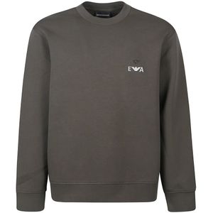 Emporio Armani, Heren, Sweatshirts & Hoodies, Grijs, Maat: M