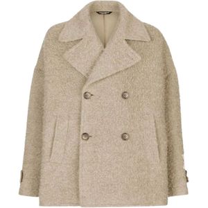 Dolce & Gabbana, Heren, Jassen, Beige, Maat: S Wol,