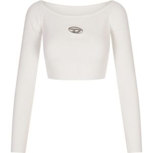 Diesel, Dames, Tops, Wit, Maat: S Viscose,