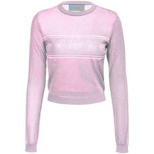 Chiara Ferragni Collection, Dames, Truien, Roze, Maat: L