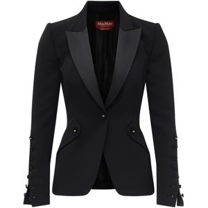 Elisabetta Franchi, Dames, Jassen, Zwart, Maat: S