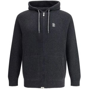 Brunello Cucinelli, Heren, Truien, Zwart, Maat: 2XL Kasjmier,