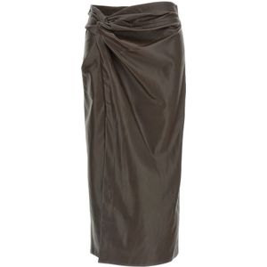 L'Agence, Dames, Rokken, Bruin, Maat: XS Leer,