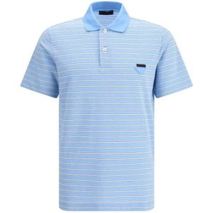 Prada, Heren, Tops, Blauw, Maat: XL Katoen,