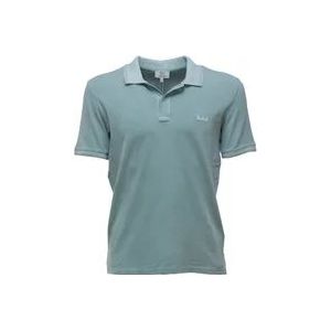 Woolrich Klassieke Stretch Katoenen Piqué Polo , Blue , Heren , Maat: S