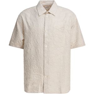 Norse Projects, Heren, Overhemden, Beige, Maat: S Katoen,