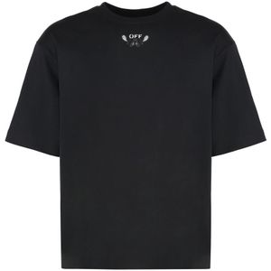 Off White, Heren, Tops, Zwart, Maat: M Katoen,