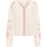 Cream, Dames, Blouses & Shirts, Beige, Maat: M Katoen,