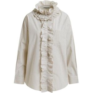 Essentiel Antwerp, Dames, Blouses & Shirts, Beige, Maat: XS Katoen,