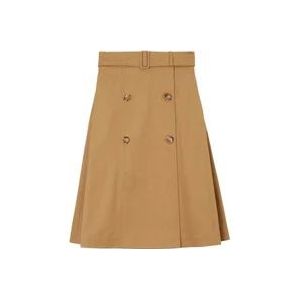 Burberry Midi Skirts , Beige , Dames , Maat: 2XS
