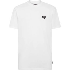 Philipp Plein, Heren, Tops, Wit, Maat: 2XL Katoen,