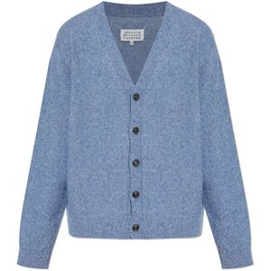 Maison Margiela, Heren, Truien, Blauw, Maat: S Wol,