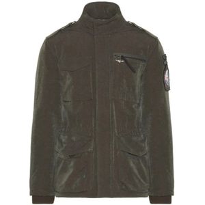 Aeronautica Militare, Heren, Jassen, Groen, Maat: XL Katoen,