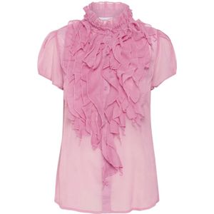 Saint Tropez, Dames, Blouses & Shirts, Roze, Maat: L