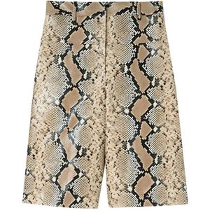 Jil Sander, Dames, Korte broeken, Beige, Maat: XS Leer,