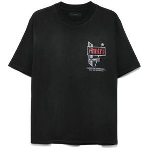 Amiri, Heren, Tops, Zwart, Maat: M Katoen,
