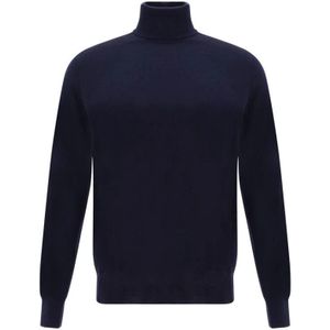 Brunello Cucinelli, Heren, Truien, Blauw, Maat: L Kasjmier,