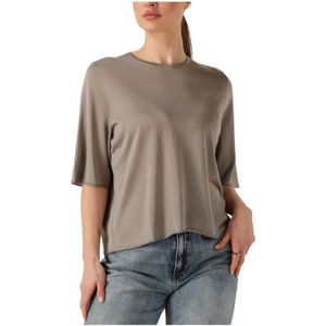 Drykorn, Dames, Tops, Grijs, Maat: L Linnen,