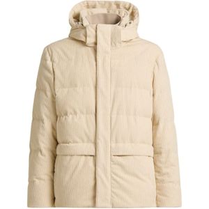 Kiton, Heren, Jassen, Beige, Maat: M Corduroy,