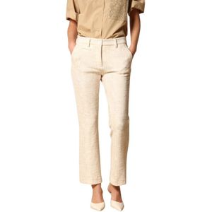 Mason's, Dames, Broeken, Beige, Maat: 3XS Jersey,