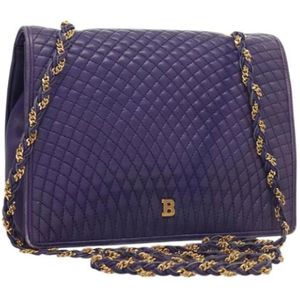 Bally Pre-owned, Dames, Pre-owned, Paars, Maat: ONE Size Leer,