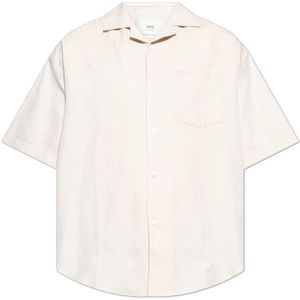 Ami Paris, Heren, Overhemden, Beige, Maat: 3XL Katoen,