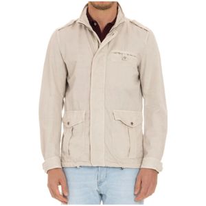 Herno, Heren, Jassen, Beige, Maat: 2XL Katoen,