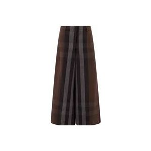 Burberry Bruine Hoge Taille Broek , Brown , Dames , Maat: 2XS