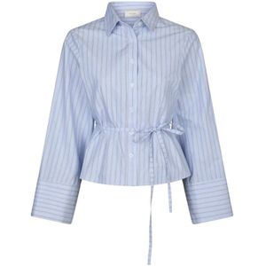 Neo Noir, Dames, Blouses & Shirts, Blauw, Maat: XL Katoen,